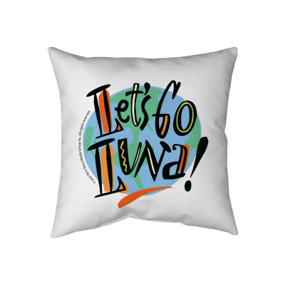 Let's Go Luna Logo Throw Pillow