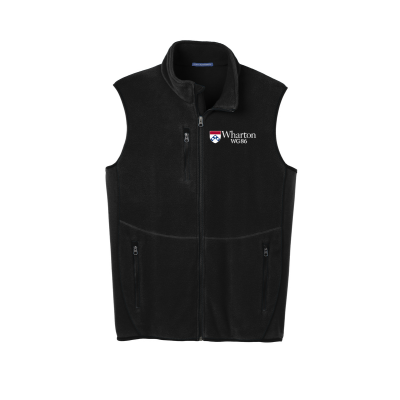Wharton WG86 Classic Logo "Without" (the Apostrophe) Men's Fleece Full-Zip Vest