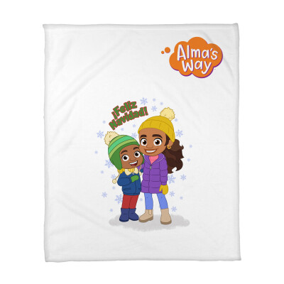 Alma and Junior "¡Feliz Navidad!" Fleece Blankets - (50" x 60")