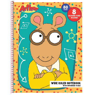 Arthur Spiral Notebook - 80 Pages plus 8 Coloring Pages