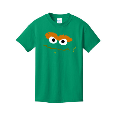 Oscar the Grouch Face Kids T-Shirt