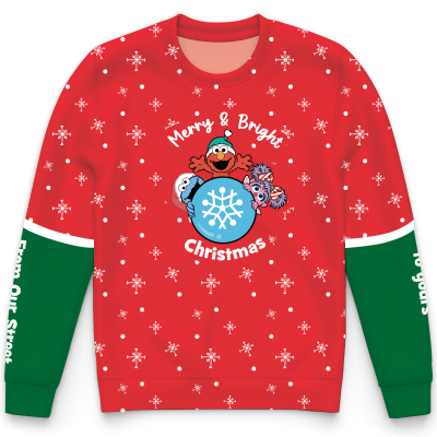 Merry and Bright Red Christmas - Adult Unisex Sweatshirt