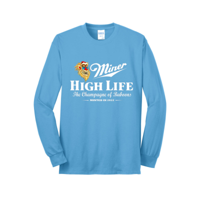 Miner HIGH LIFE - Port & Company Tall Long Sleeve Core Blend Tee or Similar