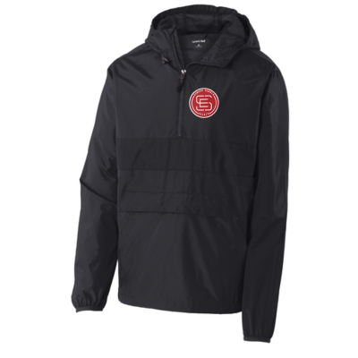 AOS Embroidered Men's Zipped Pocket Anorak Jacket 