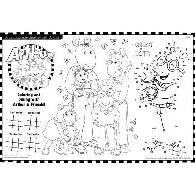 Arthur Coloring Placemat Series 2 – Double Sided 12 x 18 (60 sheets)