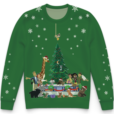 Wild Kratts Creature Christmas Green Crewneck Sweatshirt - TODDLER