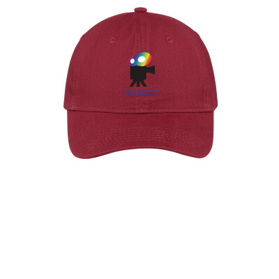 AIE Official Logo product Embroidered Port & Company®  CP77 Brushed Twill Low Profile Cap