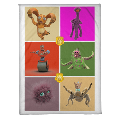 Odd Squad Creatures Gang Color Block Fleece Blanket - 30" x 40"
