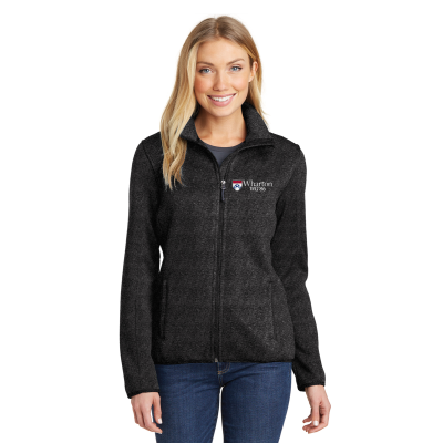 Wharton WG'86 Classic Logo "With" (the Apostrophe) Women's Sweater Fleece Jacket