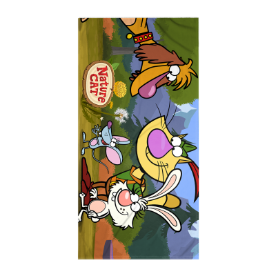 Spring Cat Beach Towel 