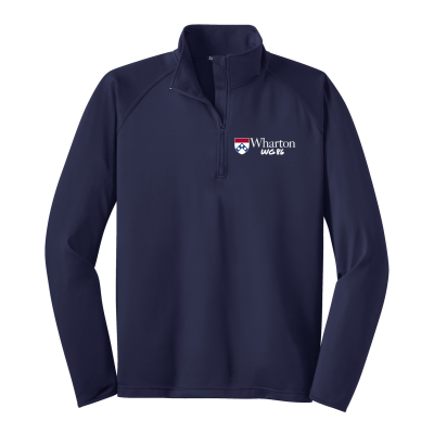 Wharton WG86 Sharpie Logo "Without" (the Apostrophe) Men's Embroidered Stretch 1/2-Zip Pullover