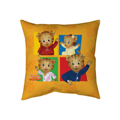 Tiger Family Throw Pillow (Insert included)