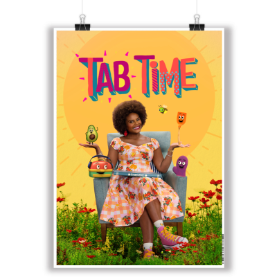 Tab Time Sticky Backed Poster -  16.5" x 23.4" - Removable