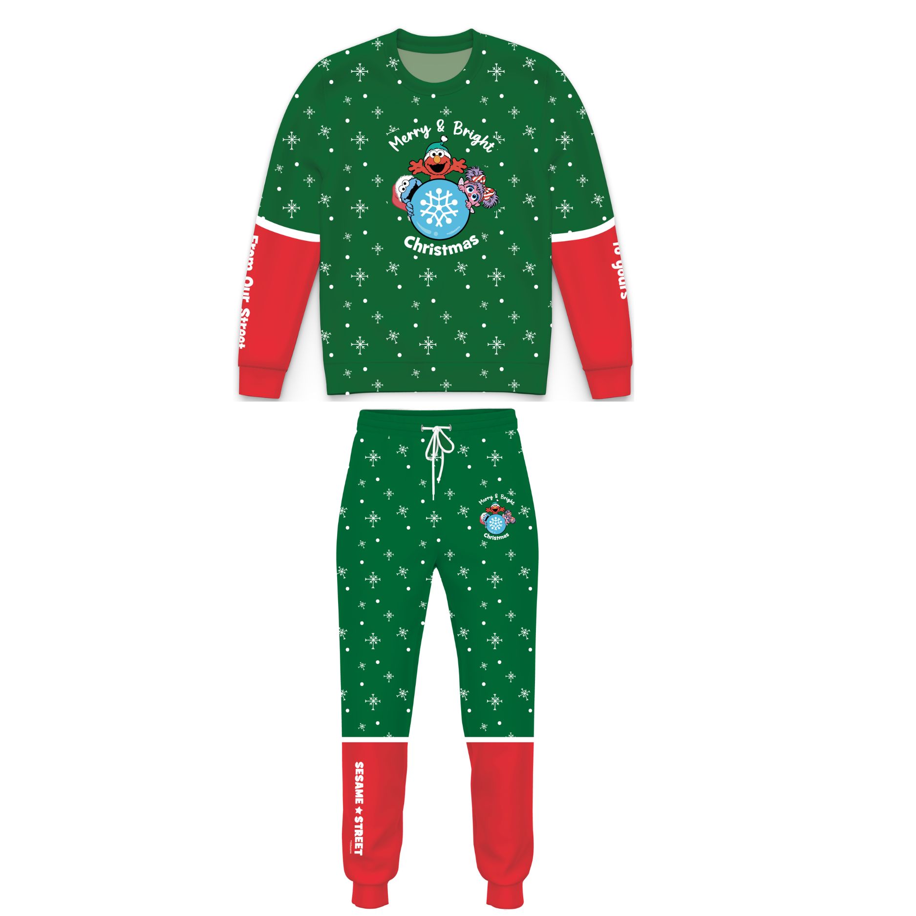 Merry and Bright Green Christmas - Toddler Sweatshirt