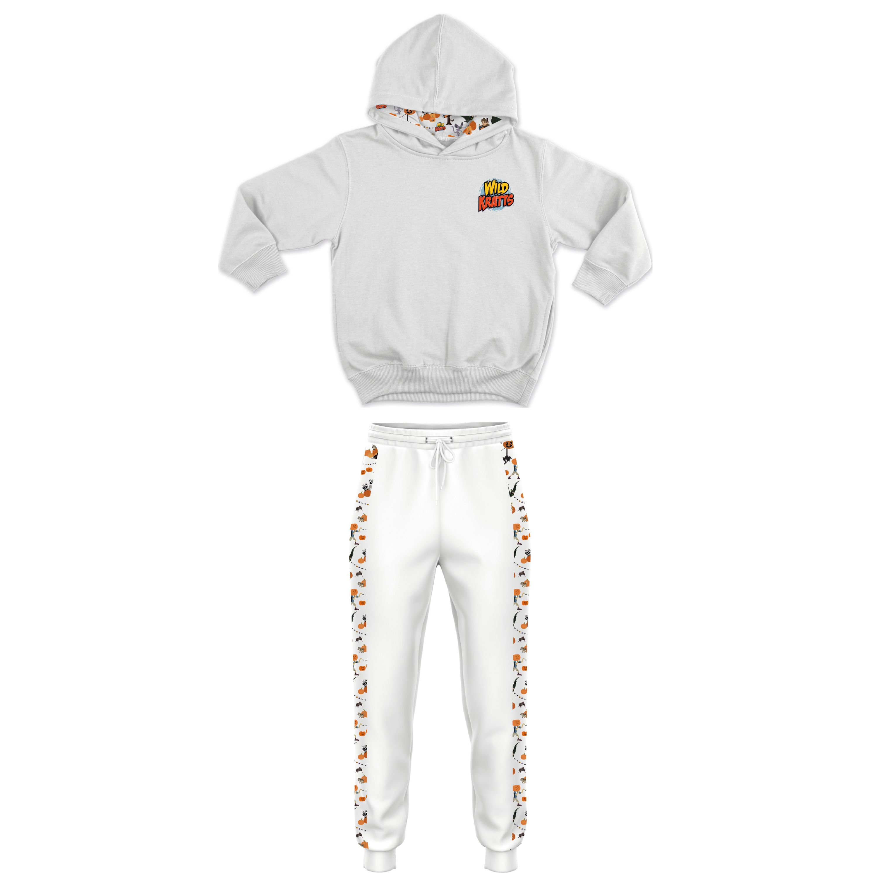 Wild Kratts Halloween Pattern White Hoodie - TODDLER