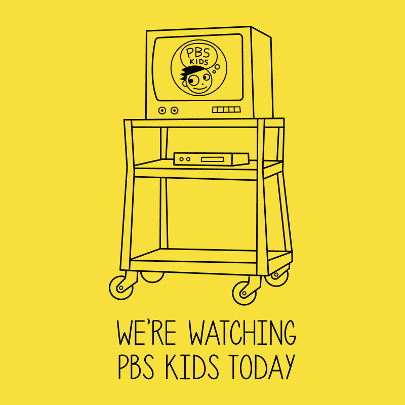 "Watching PBS KIDS" Toddler Fine Jersey Tee